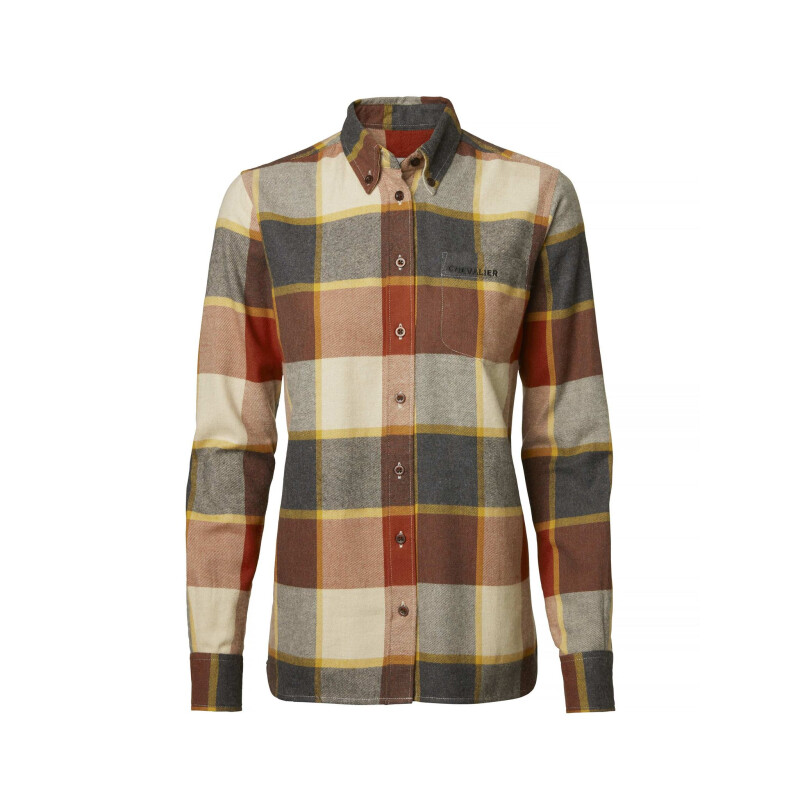 Chevalier Damen Flanellbluse Deer Red Pear Checked 38