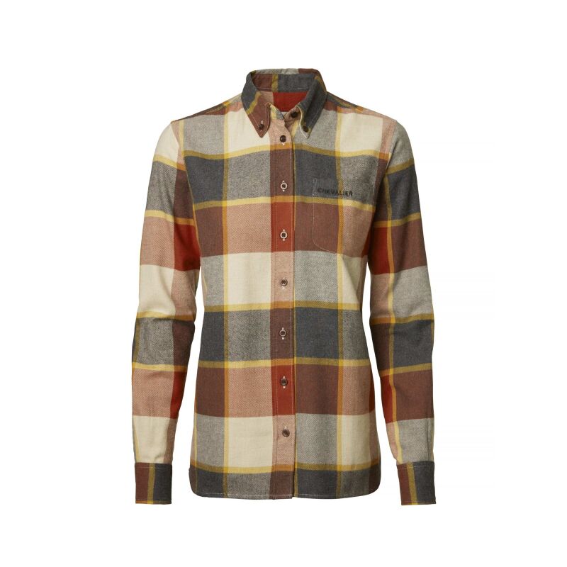 Chevalier Damen Flanellbluse Deer Red Pear Checked 40