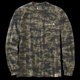 Carhartt Herren Langarmshirt Workwear Grapihc L/S Black Blind Duck Camo