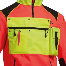 PSS X-treme Herren Hybrid-Schlupfjacke Neonrot/Neongelb L
