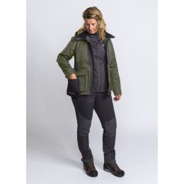 Pinewood Damen Jacke Dog Sports 2.0 Moosgr&uuml;n/Schwarz XL