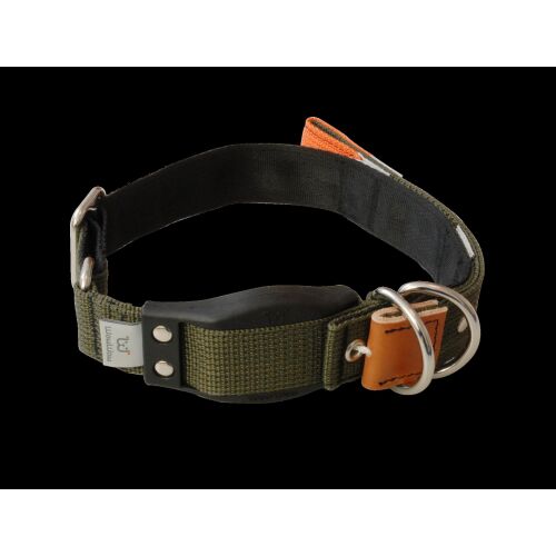 WowWow Hundehalsband mit integrierter Leine Khaki