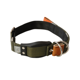 WowWow Hundehalsband mit integrierter Leine Khaki