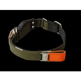 WowWow Hundehalsband mit integrierter Leine Khaki 33-37 cm Halsumfang