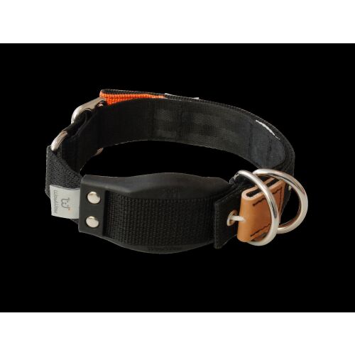 WowWow Hundehalsband mit integrierter Leine Schwarz