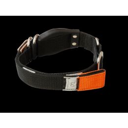 WowWow Hundehalsband mit integrierter Leine Schwarz 46-66 cm Halsumfang