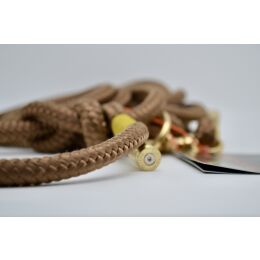 Tochterfirma U-Retrieverleine 10 mm Sepiabraun/Senf