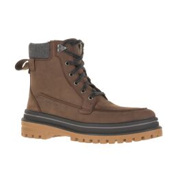 Kamik Herren Lederschuh Tysong Dark Brown-Brun Fonce 41