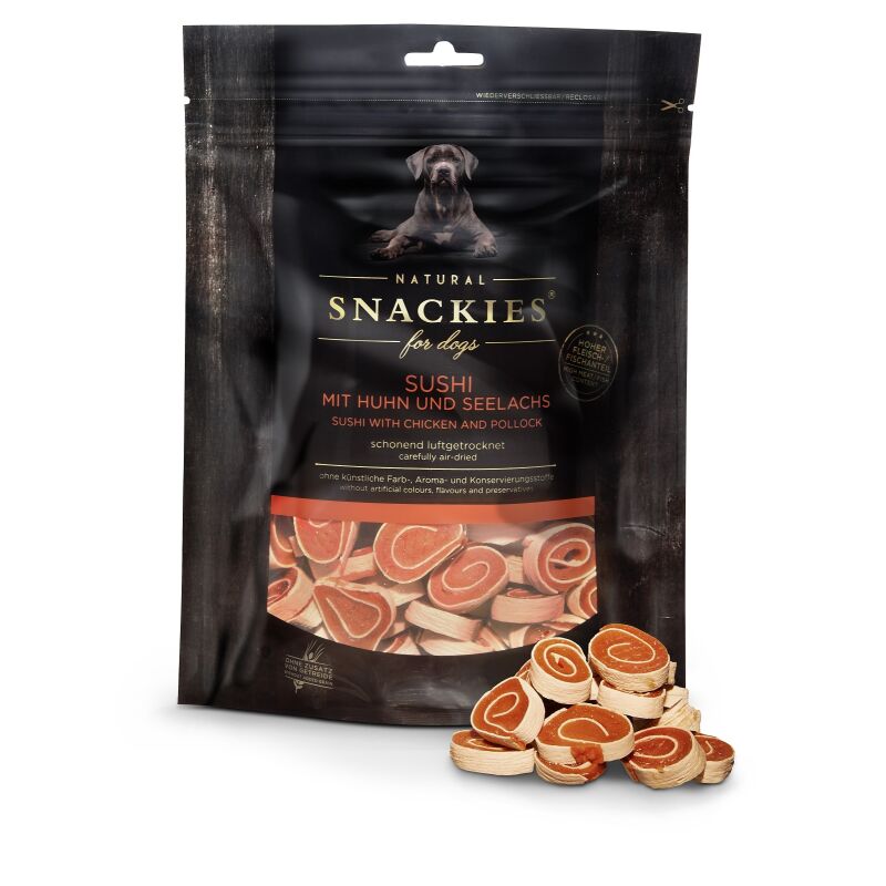 Snackies Hundesnack Sushi mit Huhn und Seelachs 180g