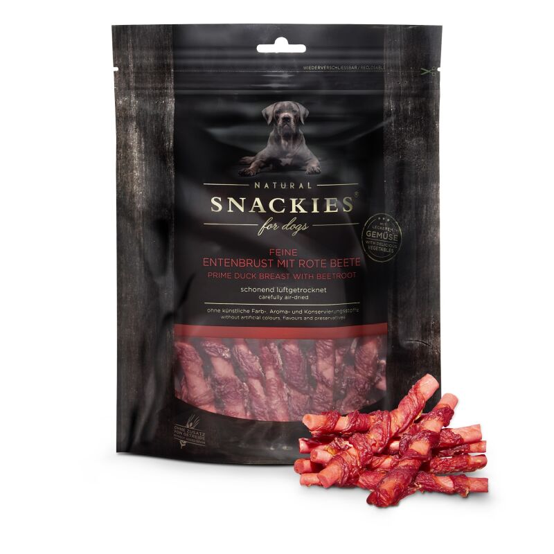 Snackies Hundesnack Feine Entenbrust mit roter Beete 180g