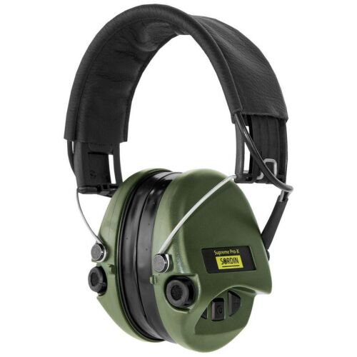 Sordin Gehörschützer Supreme Pro X mit Lederbügel, Grün