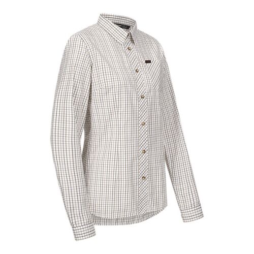 Blaser Damen Bluse Juna oliv/beige kariert 36