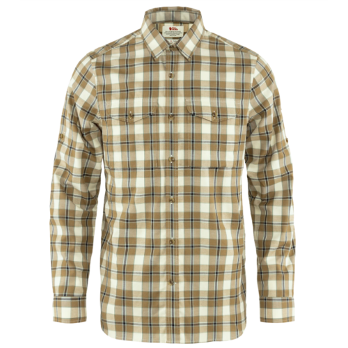 Fjällräven Herren Flanellhemd Singi LS M Buckwheat Brown-Patina Green S