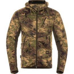 H&auml;rkila Herren Fleecehoodie Deer Stalker Camo AXIS MSP@Forest green M