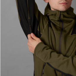 H&auml;rkila Herren Fleecehoodie Deer Stalker Willow green/Shadow brown M