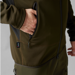 H&auml;rkila Herren Fleecehoodie Deer Stalker Willow green/Shadow brown M