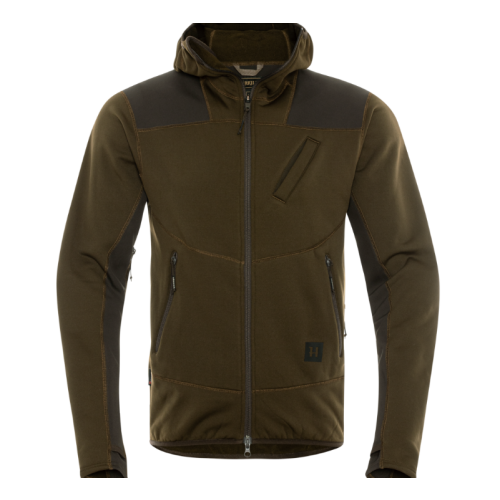 Härkila Herren Fleecehoodie Deer Stalker Willow green/Shadow brown L