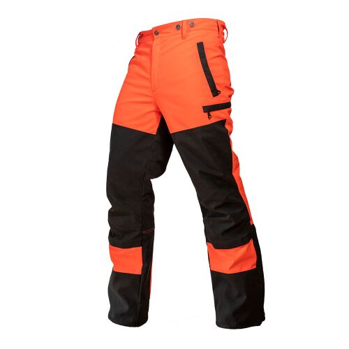 Kruedener Herren Keilerschutzhose Warnrot 106