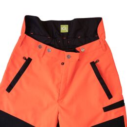 Kruedener Herren Keilerschutzhose Warnrot 106