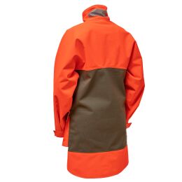 Kruedener Hundef&uuml;hrer-/ Durchgehjacke warnrot/oliv Funktasche herzseitig 56/58