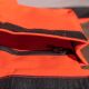 Kruedener Hundeführer-/ Durchgehjacke warnrot/oliv Funktasche herzseitig 56/58