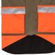 Kruedener Hundeführer-/ Durchgehjacke warnrot/oliv Funktasche herzseitig 56/58