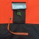 Kruedener Hundeführer-/ Durchgehjacke warnrot/braun Funktasche herzseitig 52/54