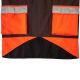 Kruedener Hundeführer-/ Durchgehjacke warnrot/braun Funktasche herzseitig 52/54