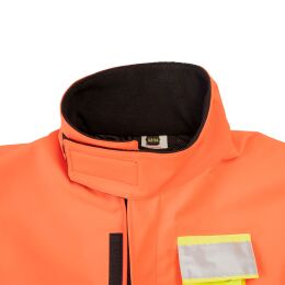 Kruedener Hundef&uuml;hrer-/ Durchgehjacke warnrot/blau/gelb Funktasche herzseitig 36/38