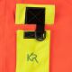 Kruedener Hundeführer-/ Durchgehjacke warnrot/blau/gelb Funktasche herzseitig 44/46