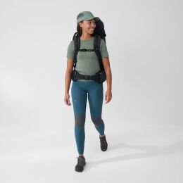 Fj&auml;llr&auml;ven Damen Leggings Abisko Trekking Tights Pro Indigo Blue-Iron Grey M