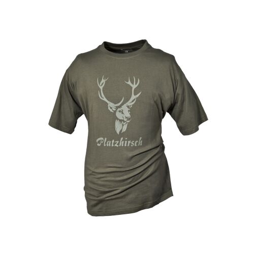 Hubertus T-Shirt Platzhirsch Oliv