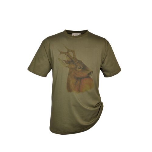 Hubertus T-Shirt unisex Rehbock schilf S