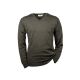 Hubertus Pullover V-Ausschnit oliv/braun