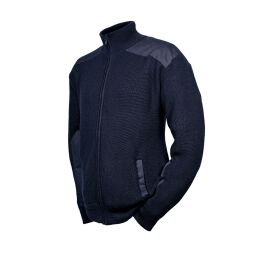 Hubertus Jagd-Strickjacke mit Bes&auml;tzen marine 50