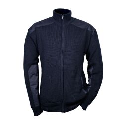 Hubertus Jagd-Strickjacke mit Bes&auml;tzen marine 62