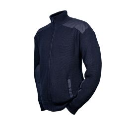 Hubertus Jagd-Strickjacke mit Bes&auml;tzen marine 64