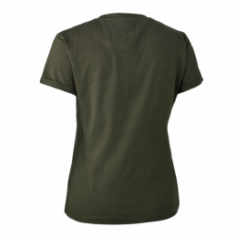 Deerhunter Damen T-Shirt mit Shield-Logo Bark Green