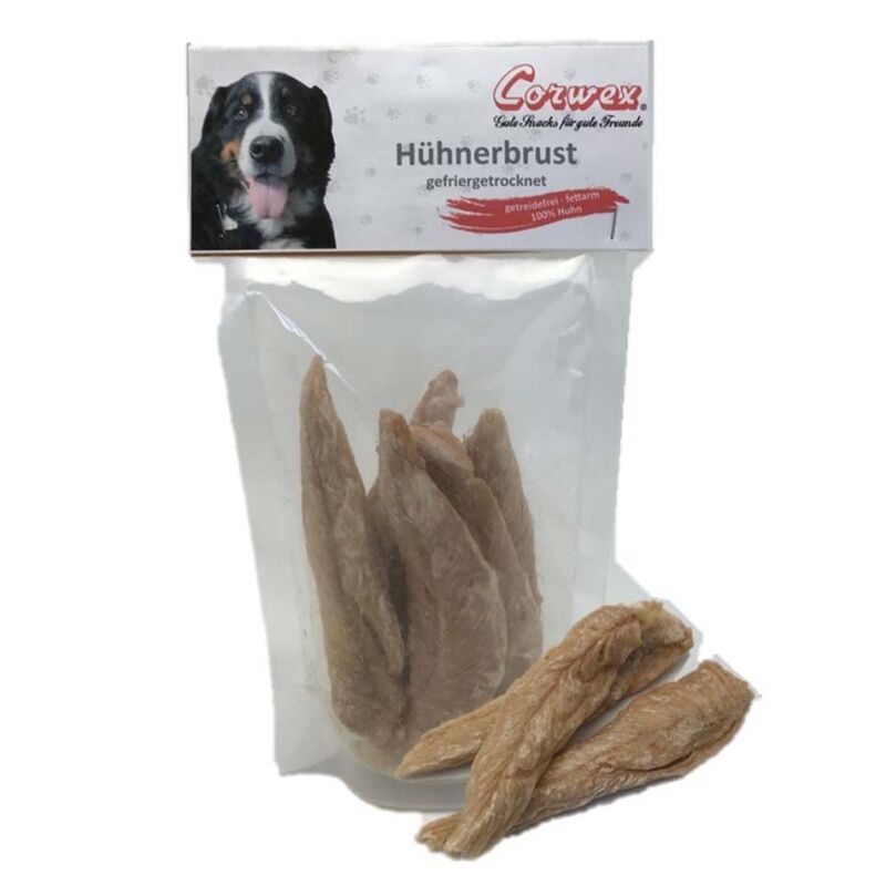 Corwex Hundesnack Hühnerbrust, gefriergetrocknet 50g