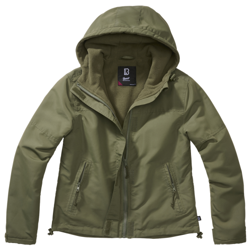 Brandit Damenjacke Windbreaker Frontzip Oliv XS