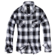 Brandit Damen Flanell Shirt Amy Weiß/Schwarz M