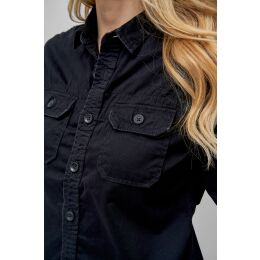 Brandit Damen Vintageshirt Longsleeve Schwarz L