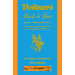 Vollmers Hunde Trockenfutter Fisch &amp; Reis 5kg