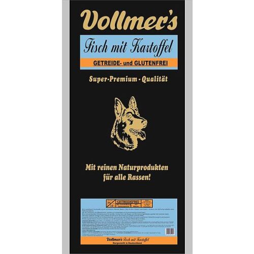 Vollmers Hunde Trockenfutter Fisch mit Kartoffel 15kg