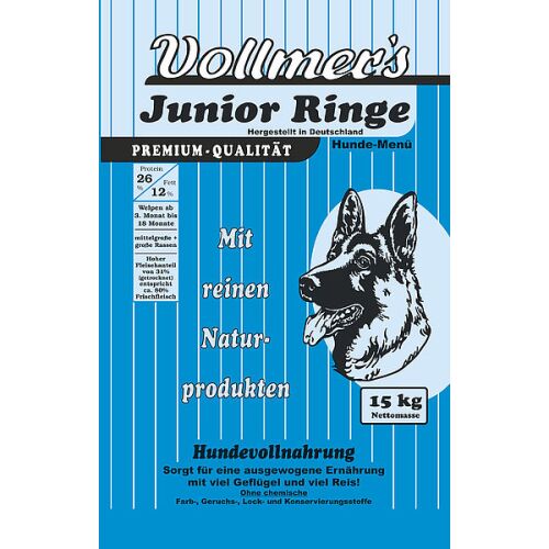 Vollmers Hunde Trockenfutter Junior Ringe 15kg