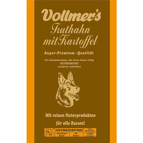 Vollmers Hunde Trockenfutter Truthahn mit Kartoffel 15kg