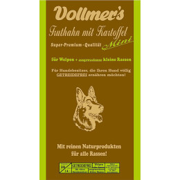 Vollmers Hunde Trockenfutter Truthahn mit Kartoffel Mini 5kg