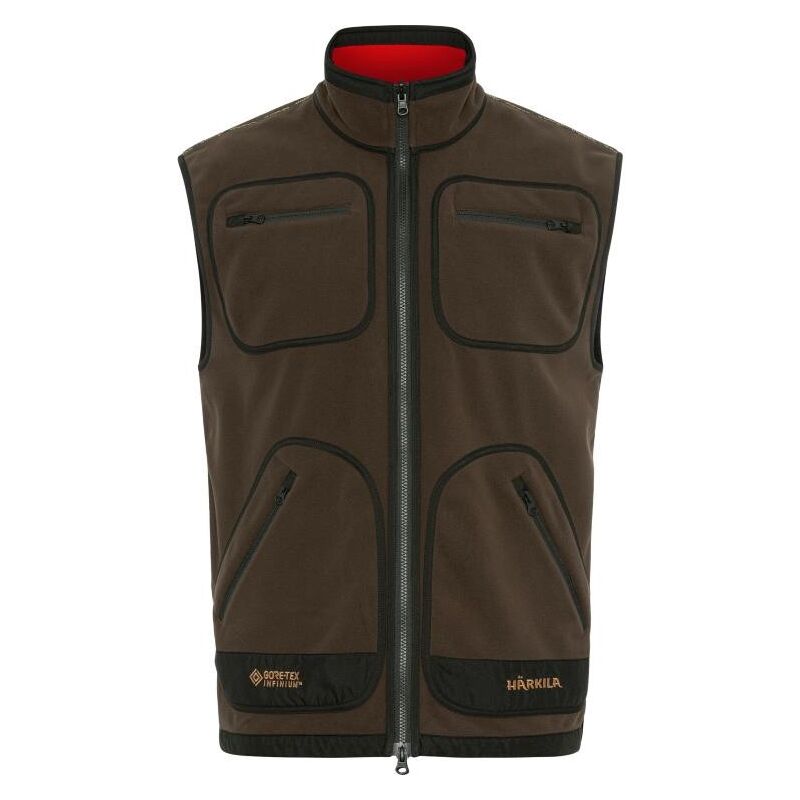 Hrkila Herren Fleeceweste Kamko Brown/Red XS