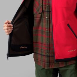 Hrkila Herren Fleeceweste Kamko Brown/Red XS