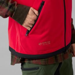 Hrkila Herren Fleeceweste Kamko Brown/Red XS